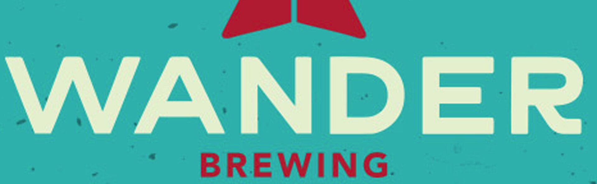 A blue sign with red letters that say " candi brewing company ".