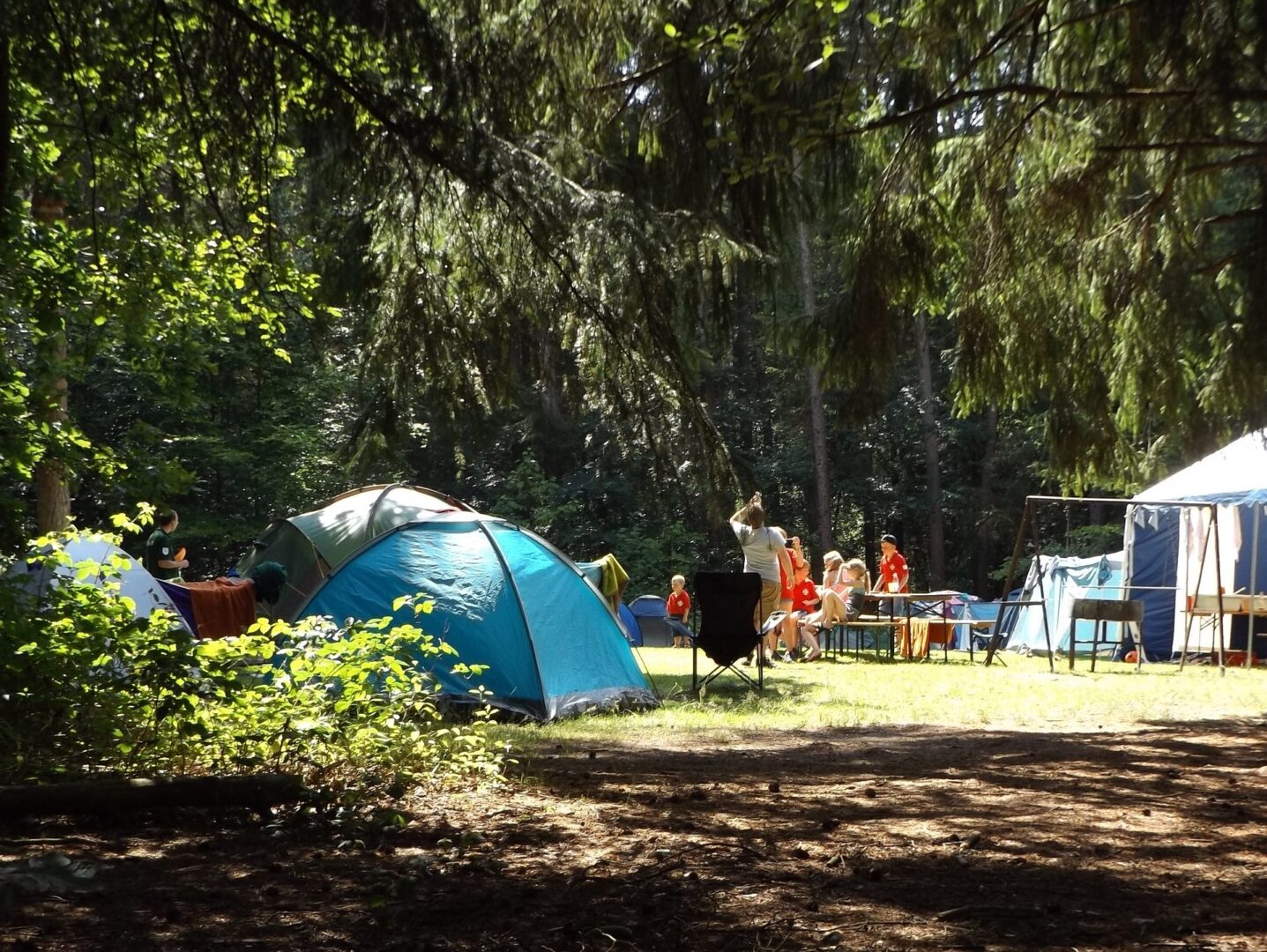 group of people camping