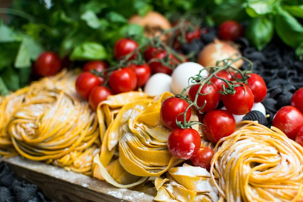 Fresh Ingredients of italian cuisine